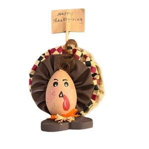 Vintage Homemade Turkey Thanksgiving Decor